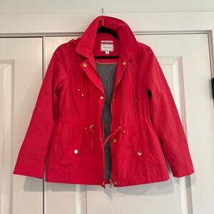 Charter Club Women's Bright Pink Water Resistant Rain Jacket‎ Size PP